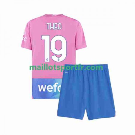 Maillot de Foot AC Milan THEO 19 Enfant Troisieme 2023/24